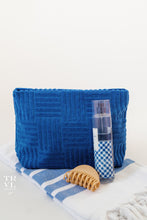 Load image into Gallery viewer, TERRY TILE LG COSMETIC POUCH - BLUE
