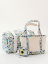 Load image into Gallery viewer, MINI TOTE - COATED CANVAS NATURAL With POSIES TRIM *NEW!

