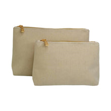 Load image into Gallery viewer, Cosmetic Bag - Linen Duo Set - Sand
