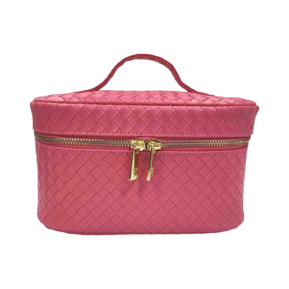 Train Case - Woven Train2 - Dahlia Pink