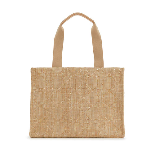 Tote Bag - Luxe Bali Straw Cane Sand