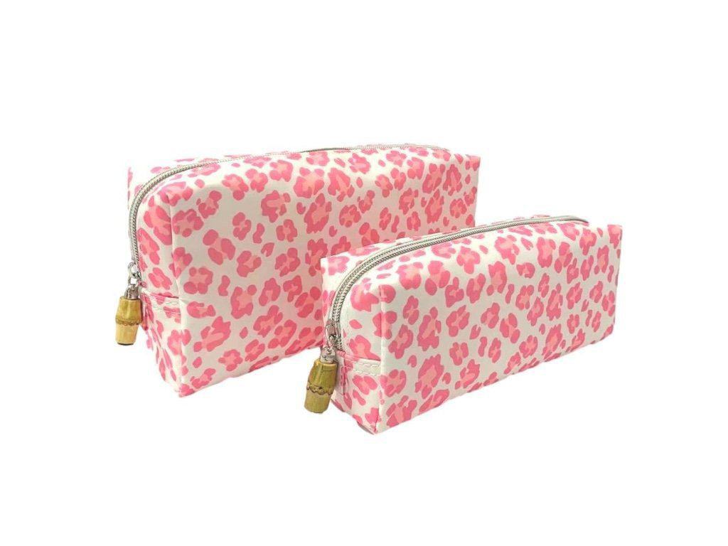 Cosmetic Bag - Duo Set Bags - Cheetah Pink