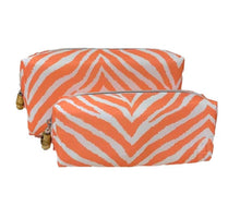 Load image into Gallery viewer, Cosmetic Bag - Duo Set Bags - Hide Stripe Melon
