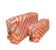 Load image into Gallery viewer, Cosmetic Bag - Duo Set Bags - Hide Stripe Melon
