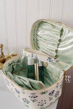 Load image into Gallery viewer, LUXE PROVENCE TRAIN 2 - Cosmetic Bag with Green Pinstripe Liner *NEW!
