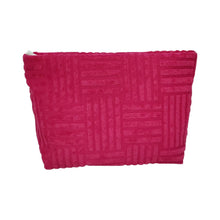 Load image into Gallery viewer, TERRY TILE MED COSMETIC POUCH - PINK

