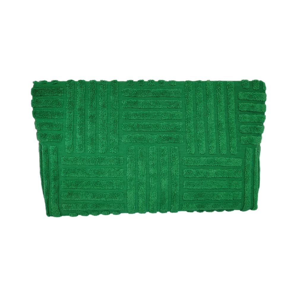 TERRY TILE MED COSMETIC POUCH - GREEN