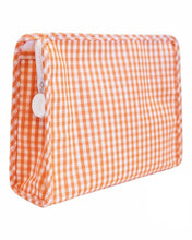 Load image into Gallery viewer, Cosmetic Bag - Roadie Large - Gingham Orange
