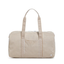 Load image into Gallery viewer, Weekender Gift Set - Duffel and Hanging Bag - Gingham Khaki
