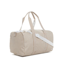 Load image into Gallery viewer, Weekender Gift Set - Duffel and Hanging Bag - Gingham Khaki
