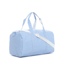 Load image into Gallery viewer, Weekender Gift Set - Duffel and Hanging Bag - Gingham Sky
