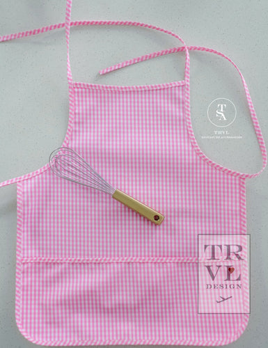APRON - GINGHAM PINK NEW! *2 PC PRE-PACK*