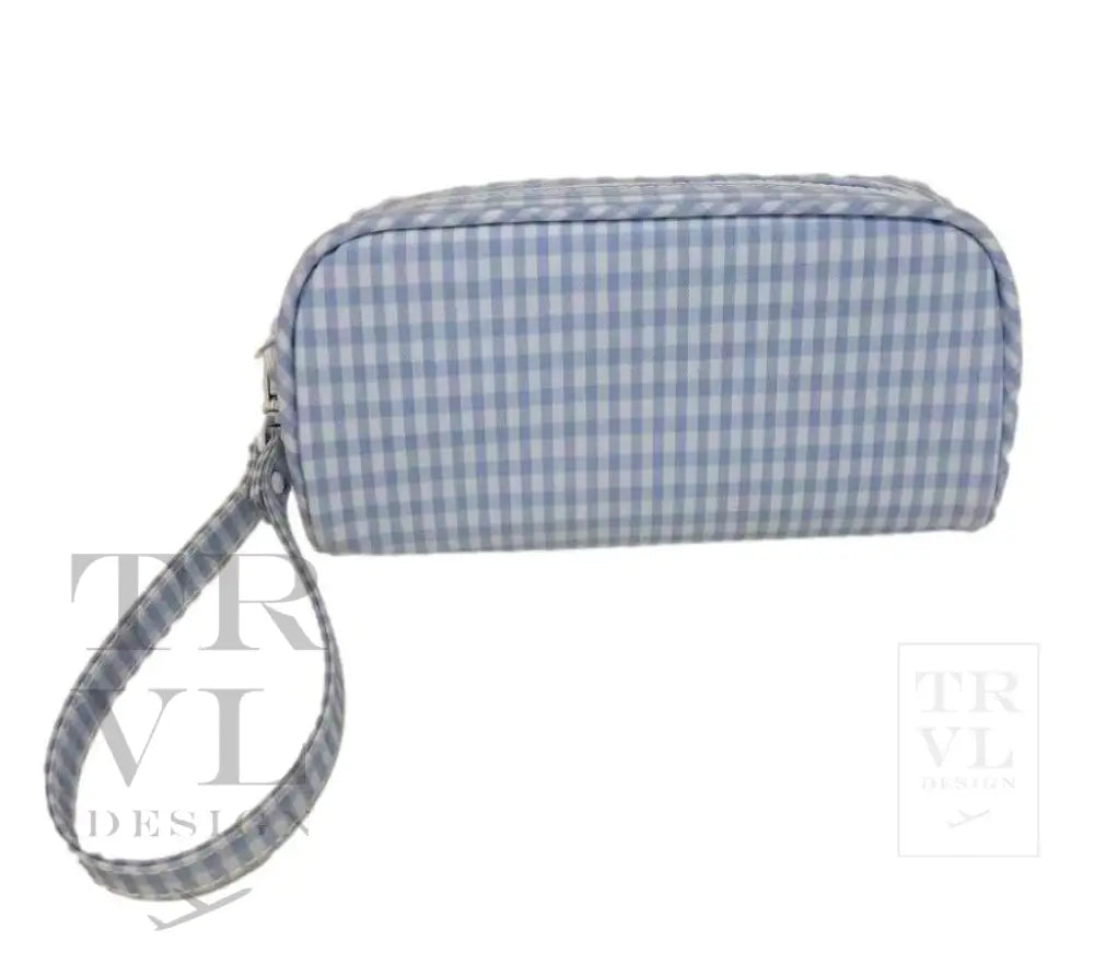 Wristlet Catch All Gingham Mist New! 9/15 Ship