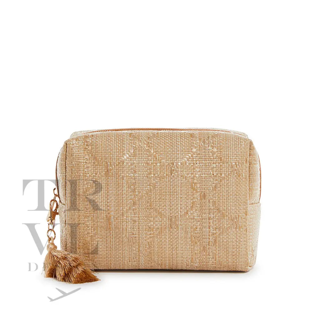 Cosmetic Bag - Everything Bali Straw Cane Sand