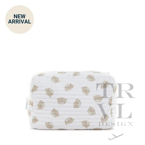 Cosmetic Bag - Quilted Everyday Teddy Bear & Toiletry Bags