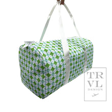 Load image into Gallery viewer, DUFFEL - TEE TIME AQUA GREEN DIAMOND Weekender Bag  NEW!
