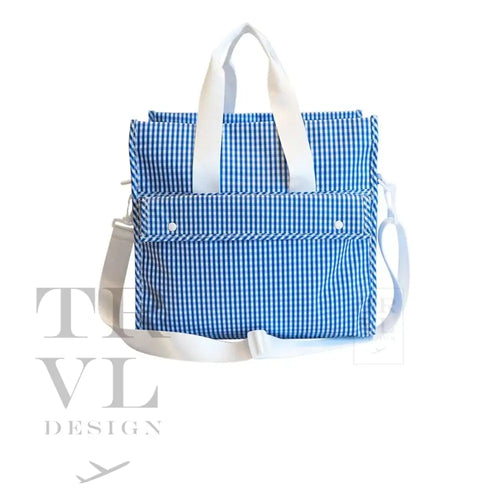 FIRST CLASS TOTE - GINGHAM ROYAL