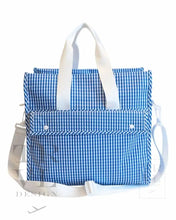 Load image into Gallery viewer, First Class Tote - Gingham Royal Gingham Royal
