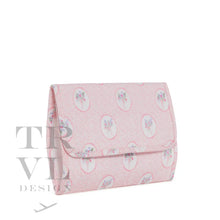 Load image into Gallery viewer, Hanging Toiletry Bag - Mini Roll Up Medallion Floral Pink
