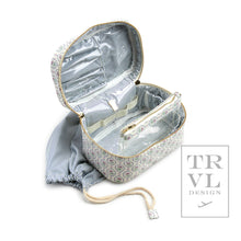 Load image into Gallery viewer, Luxe Antibes Train 2 - Cosmetic Bag With Navy Pinstripe Liner *New!
