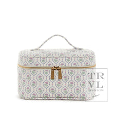 Load image into Gallery viewer, Luxe Antibes Train 2 - Cosmetic Bag With Navy Pinstripe Liner *New!
