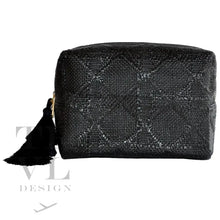 Load image into Gallery viewer, LUXE BALI STRAW  - EVERYTHING BAG - CANE MIDNIGHT *NEW!  IN STOCK!
