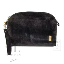 Load image into Gallery viewer, LUXE DOME CLUTCH - FAUX FUR SLATE
