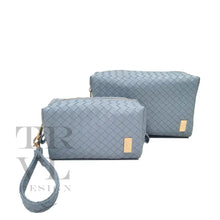 Load image into Gallery viewer, LUXE DUO DOME BAG SET - WOVEN BLEU  NEW!!!
