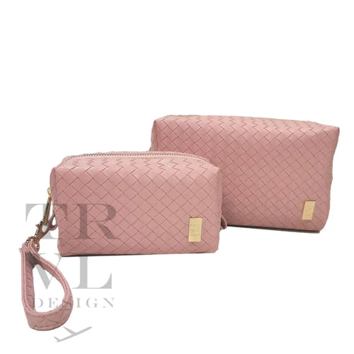 LUXE DUO DOME BAG SET -  WOVEN PINK SAND NEW!!!