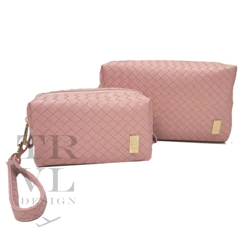 Luxe Duo Dome Bag Set - Woven Pink Sand Pink Sand