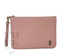 Load image into Gallery viewer, Luxe Go-Go Wristlet - Woven Pink Sand *Trvl Deal Pink Sand
