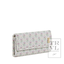 Load image into Gallery viewer, Luxe Jewelry Wallet - Antibes With Navy Pinstripe Liner *New!
