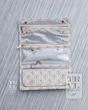 Load image into Gallery viewer, Luxe Jewelry Wallet - Antibes With Navy Pinstripe Liner *New!
