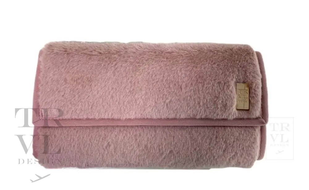 Luxe Faux Fur Jewel Clutch - Rose New! 9/15 Ship!