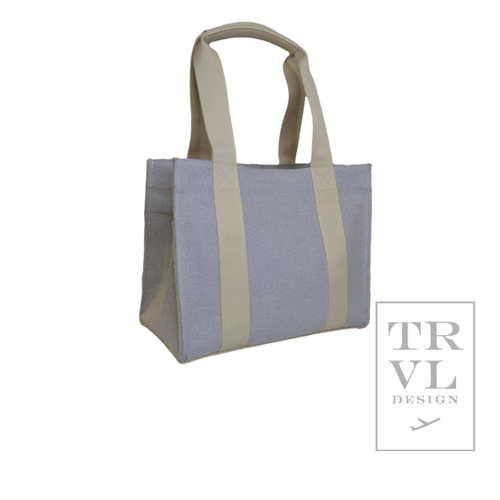 LUXE LINEN TOTE - ADMIRAL BLUE