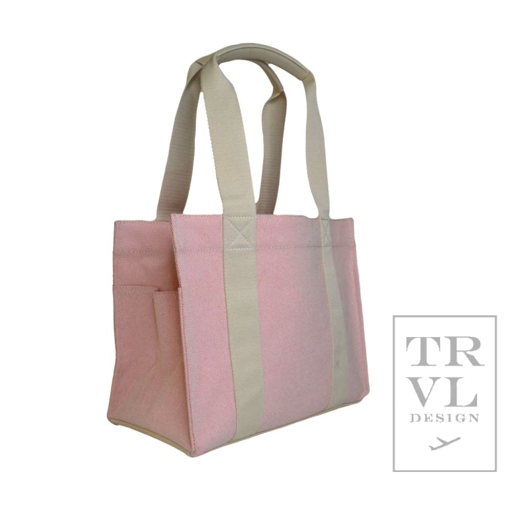 LUXE LINEN TOTE - FLAMINGO