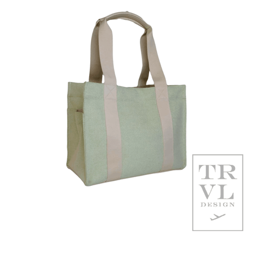 LUXE LINEN TOTE - GRASS