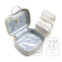 Load image into Gallery viewer, Luxe Trvl2 Cosmetic Toiletry Case - Antibes With Navy Pinstripe Liner* New!
