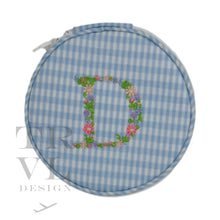 Load image into Gallery viewer, Monogram Round - Gingham Mist New! D

