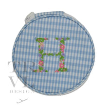 Load image into Gallery viewer, Monogram Round - Gingham Mist New! H
