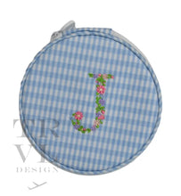 Load image into Gallery viewer, Monogram Round - Gingham Mist New! J
