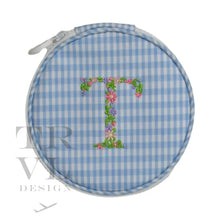 Load image into Gallery viewer, Monogram Round - Gingham Mist New! T
