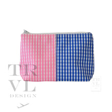 Load image into Gallery viewer, PATCH GINGHAM MINI COSMETIC BAG TRVL Deal
