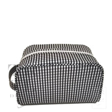 Load image into Gallery viewer, Stowaway - Gingham Black Toiletry Case
