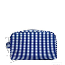 Load image into Gallery viewer, Stowaway - Gingham Royal Toiletry Case Gingham Royal
