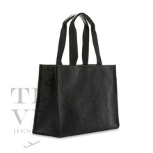 Load image into Gallery viewer, Tote Bag - Luxe Bali Straw Cane Midnight
