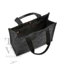 Load image into Gallery viewer, Tote Bag - Luxe Bali Straw Cane Midnight
