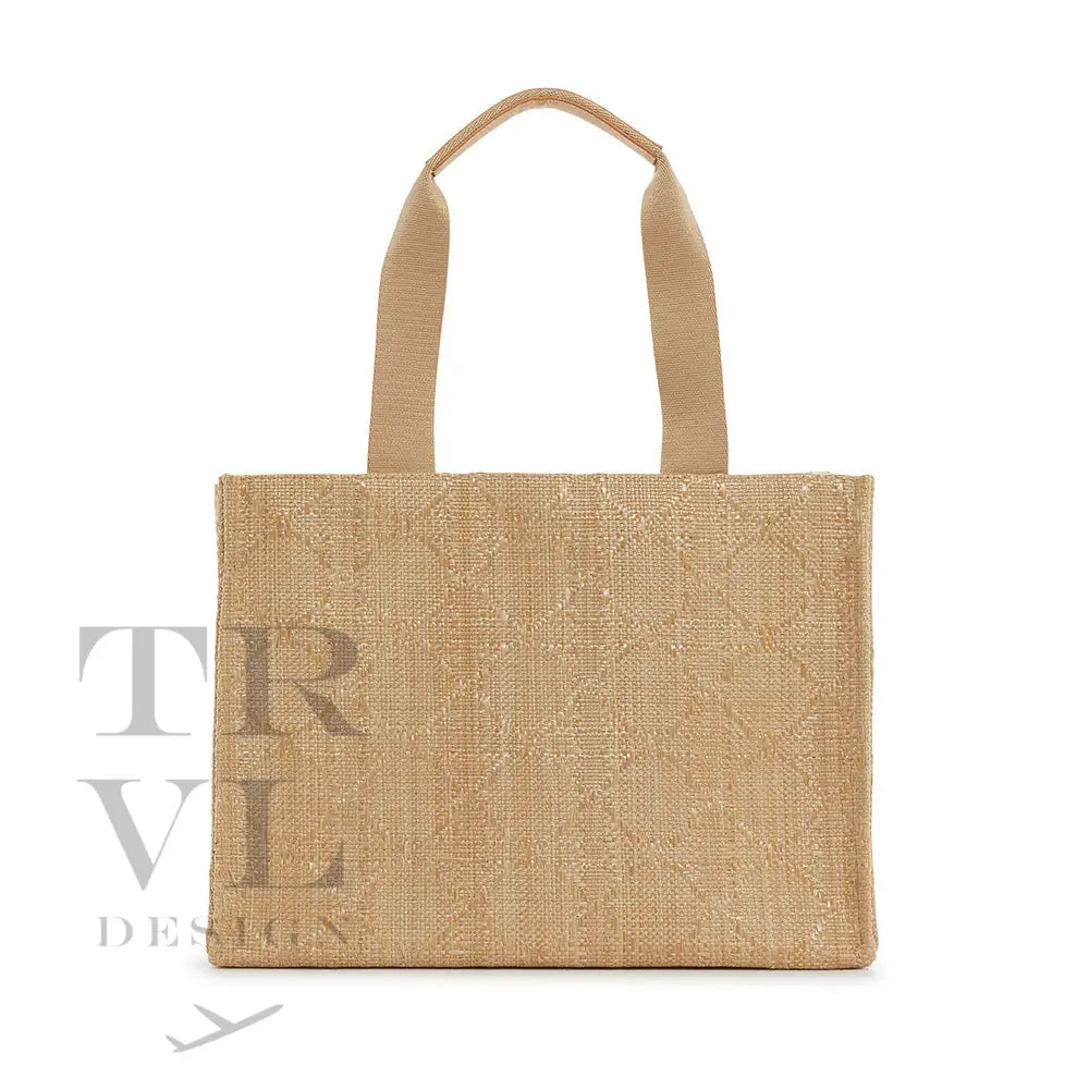 Tote Bag - Luxe Bali Straw Cane Sand