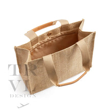 Load image into Gallery viewer, Tote Bag - Luxe Bali Straw Cane Sand
