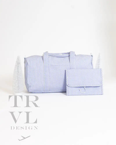 Weekender Gift Set - Duffel And Hanging Bag Gingham Lilac